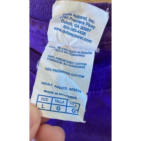 Vintage Delta Yes We Did Baltimore World Champs Graphic T Shirt Large Purple - Picture 4 of 6